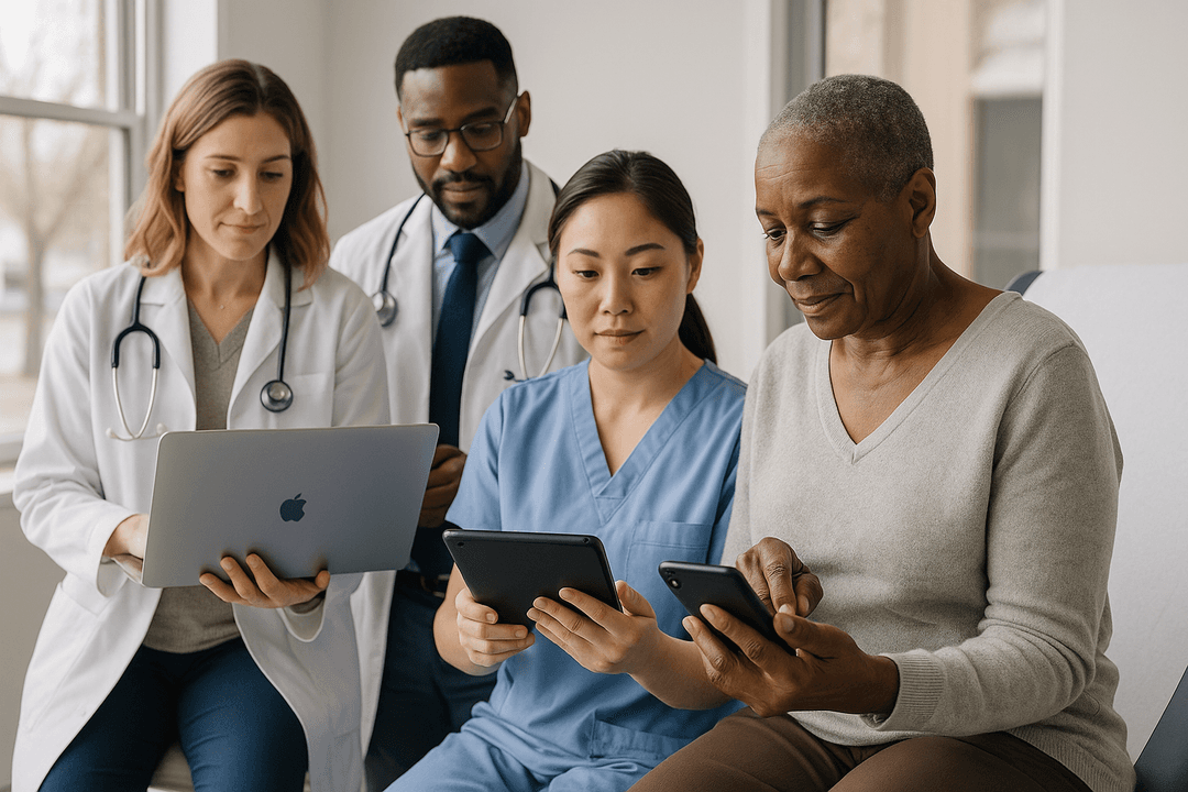 Oplyx- Healthcare professionals using digital tools